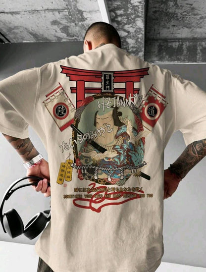 Chapeau de paille mode homme, t-shirt imprimé crâne