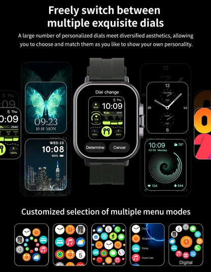 Écouteurs + Montre connectée 2 en 1, sensation améliorée, appel sans fil , double bracelet