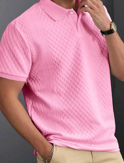 Manfinity Homme Polo basique pour homme, col unicolore, texture de base.