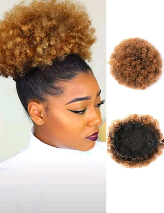 Afro Cordon Queue De Cheval Crépus Bouclés Chignon Cheveux Synthétiques Extensions Courtes Postiches Updo Cheveux Pour