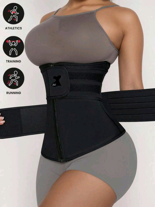 Corset moulant de sport de plein air en caoutchouc synthétique avec fermeture éclair