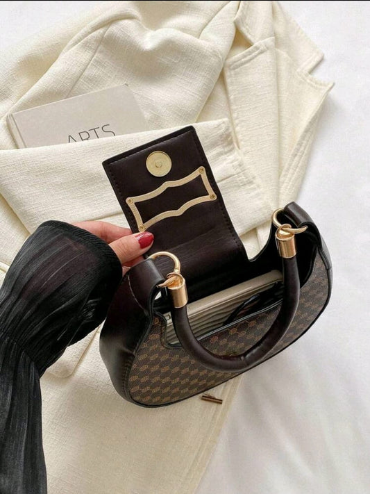 1 pièce Sac à épaule mini imprimé floral vintage rétro à la mode, convient pour l'usage quotidien des femmes