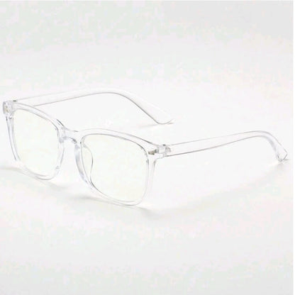 1 paires de lunettes carrées à détails  transparents pour femmes, accessoires de lunettes claires pour l'école, accessoires de lunettes pour femmes