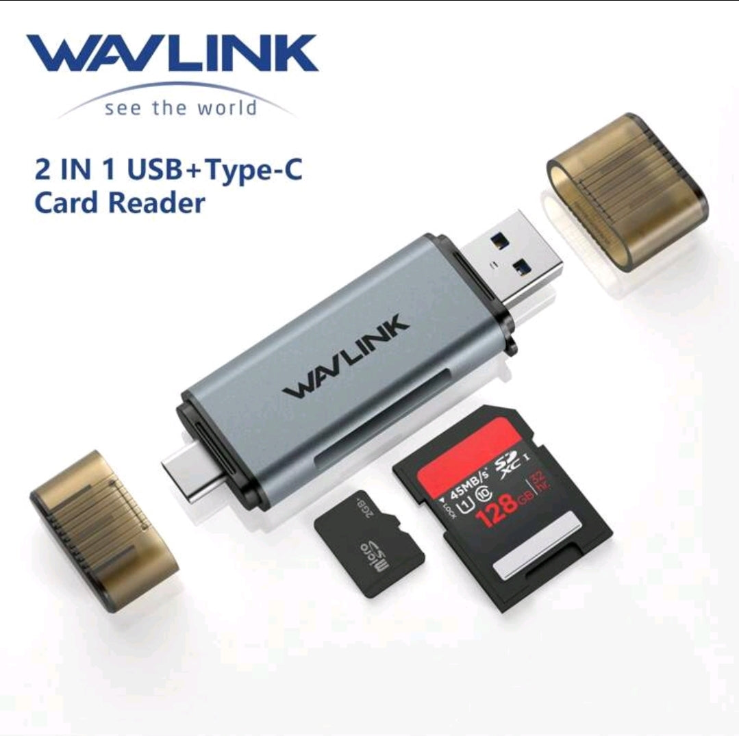 Lecteur de carte SD, adaptateur 2-en-1 USB C+USB3.0 pour lecteur de carte mémoire Micro SD TF SD Micro SD SDXC SDHC MMC RS-MMC Micro SDXC Micro SDHC UHS-I, compatible avec MacBook Air/Pro, iPad Pro, téléphone Android, PC