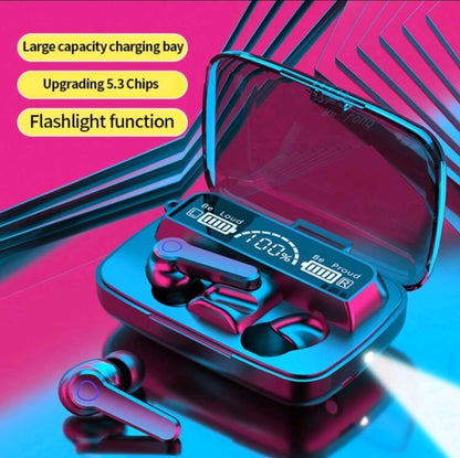 BOATS Nouveaux écouteurs sans fil avec affichage LED tactile intra-auriculaires TWS, écouteurs sans fil pour le sport, la musique et les jeux, compatibles avec tous les téléphones portables, convenant aux étudiants, hommes et femmes, idéaux pour les cadea
