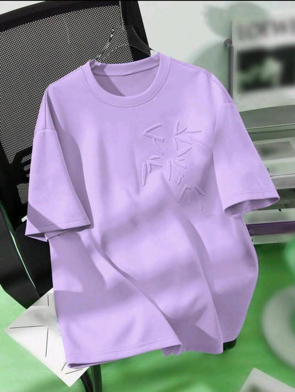 Manfinity Hypemode T-shirt ample pour hommes avec motif gaufré et épaules tombantes