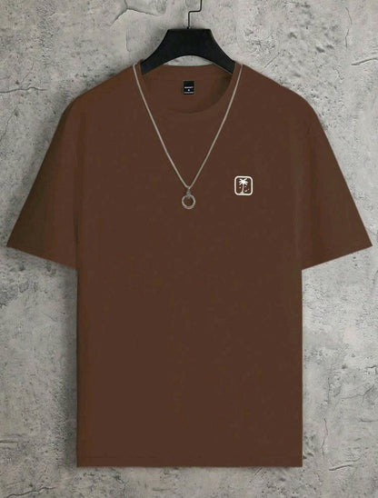 Manfinity Hypemode T-shirt casual à col rond et manches courtes