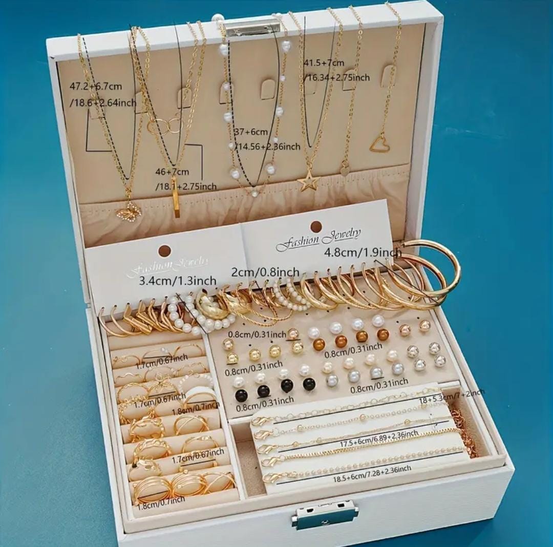 Ensemble de Bijoux Élégants et Vintage de 86 Pièces pour Femmes et Filles