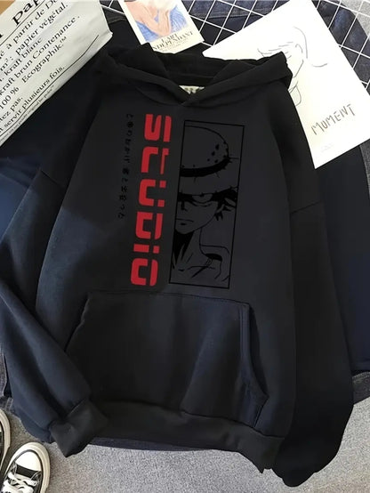 Sweat à capuche graphique tendance pour homme - Sweat confortable beige avec impression rouge