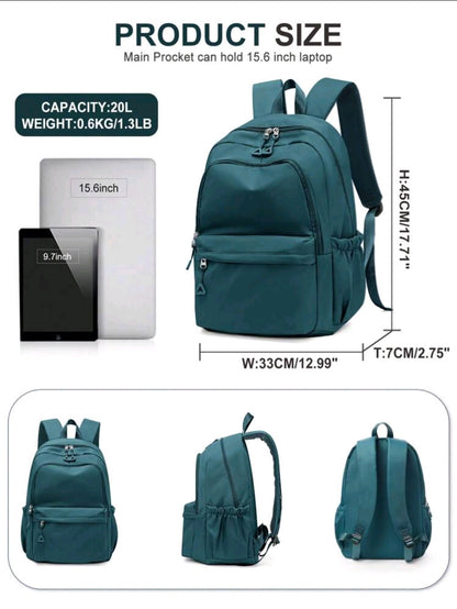 Grand sac à dos pour ordinateur portable pour femmes, sac à dos décontracté classique pour le collège