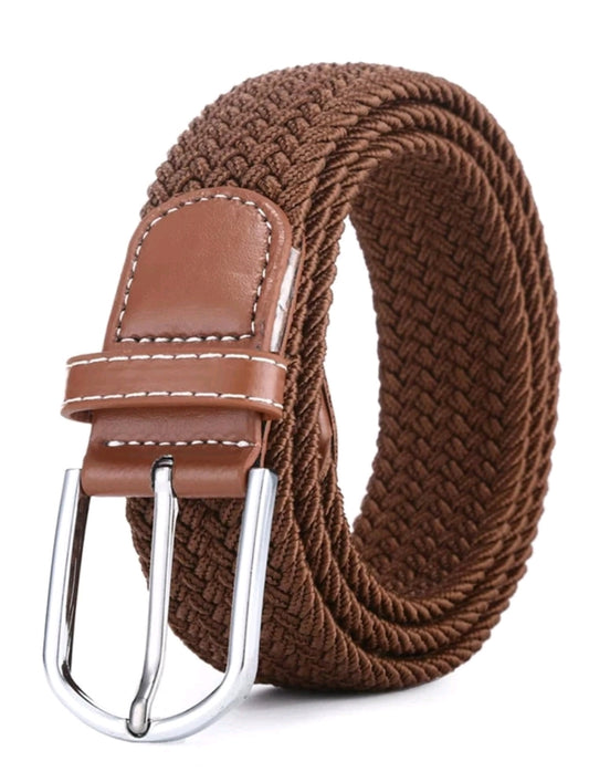 1 pièce Ceinture tressée élastique pour homme, ceinture sans trous pour les affaires