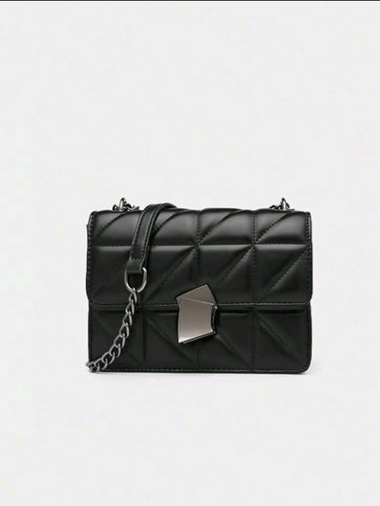 Dedoo Élégant sac à bandoulière pour femme avec chaîne, sac à bandoulière en PU matelassé