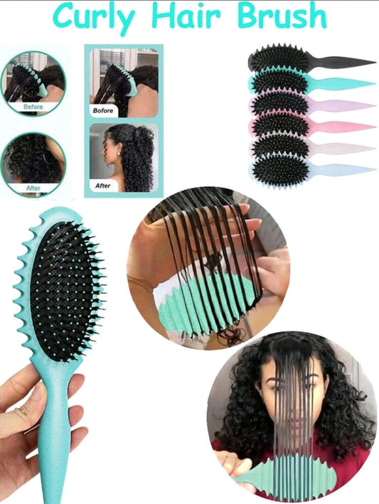 Nouvelle brosse définissante des boucles 2025 - Brosse à boucler anti-frisottis pour hommes et femmes, outil de coiffage