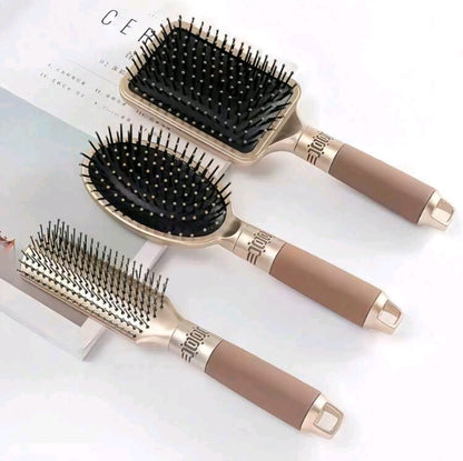 3 pièces Ensemble brosse et peigne Brosse plate Brosse lissante pour cheveux pour hommes et femmes, cheveux mouillés
