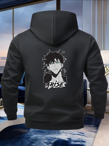 Veste à Capuche Décontractée pour Homme avec Imprimé Graphique d'Anime