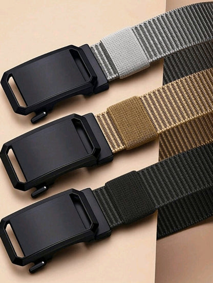Ceinture à cliquet en nylon pour homme, ceinture mode homme en tissu nylon