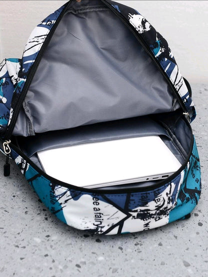 Sac à dos pliable de grande capacité de 15 pouces pour hommes avec blocs de couleurs
