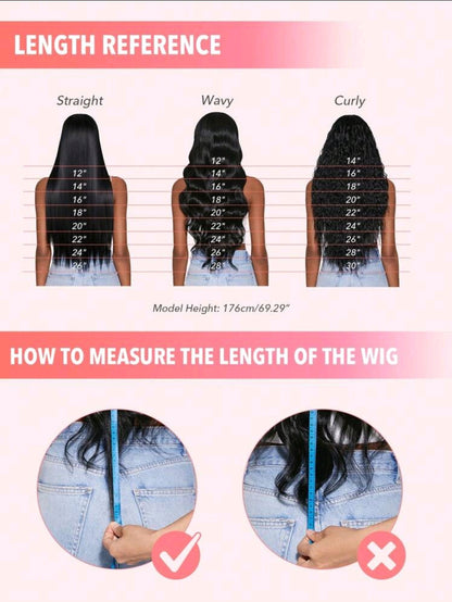180% Perruque de cheveux humains vague de corps tissé avec bandeau human hair