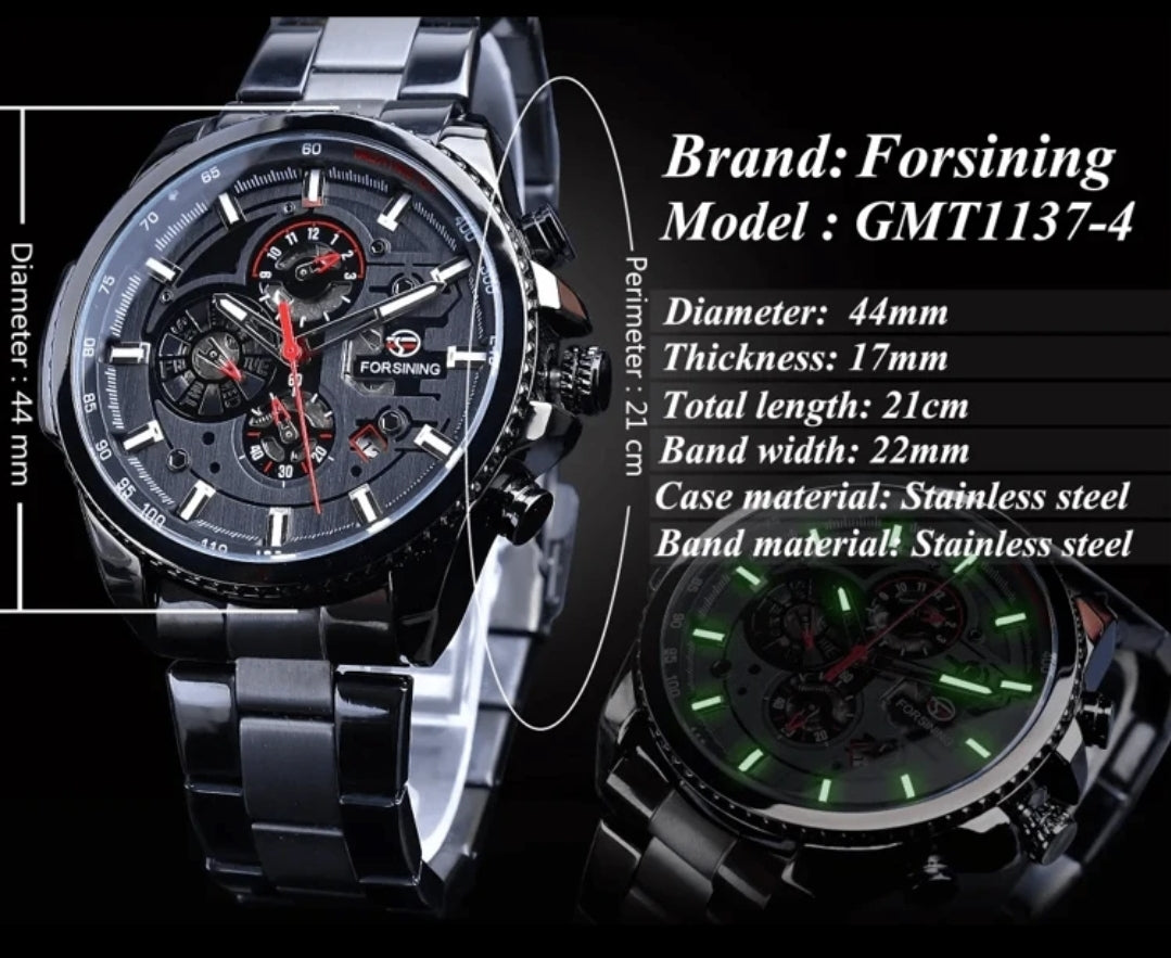 FORSINING Montre automatique pour hommes de la marque de luxe