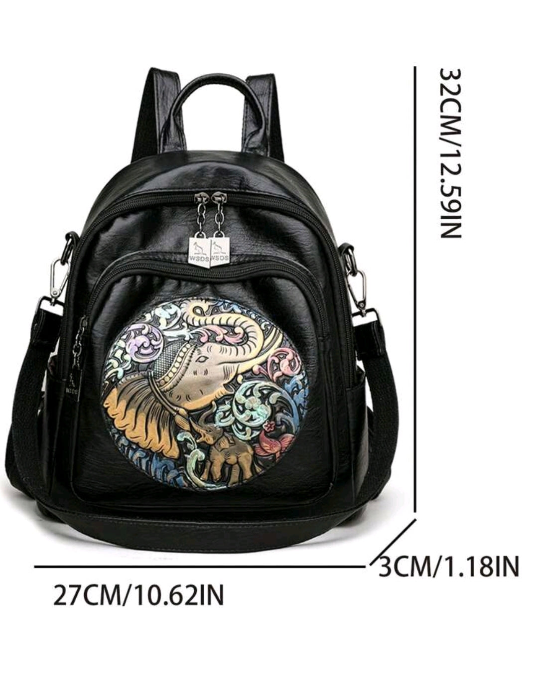 2025 Sacs à dos avec imprimé éléphant, sacs à dos en cuir de haute qualité de couleur unie, marque de luxe pour femmes, sacs de voyage Mochilas