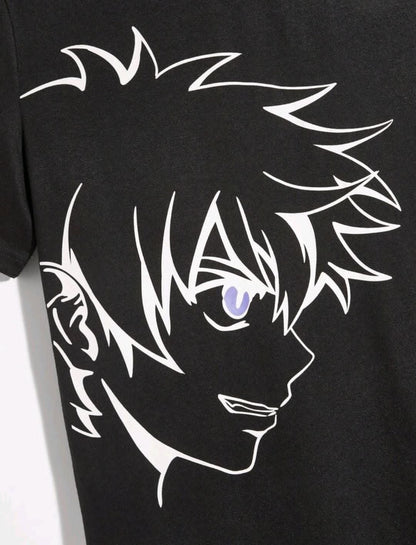 Manfinity RebelGame Homme T-shirt à motif japonaise et figure