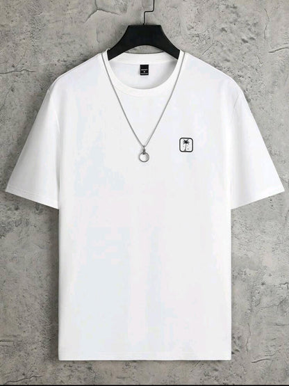 Manfinity Hypemode T-shirt casual à col rond et manches courtes