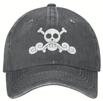 Casquette de baseball délavée et usée pour Ace de One Piece Gol D.Roger