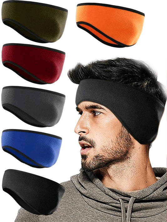 1 pièce Bandeau de sport, cache-oreilles en peluche, pour hommes femmes ski d'hiver course cyclisme