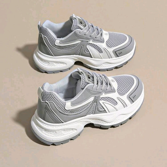 Chaussures de sport à semelle épaisse et plateforme pour femmes