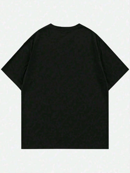 Manfinity Dauomo T-shirt À Col Rond Imprimé Personnages De Dessins Animés Pour Homme