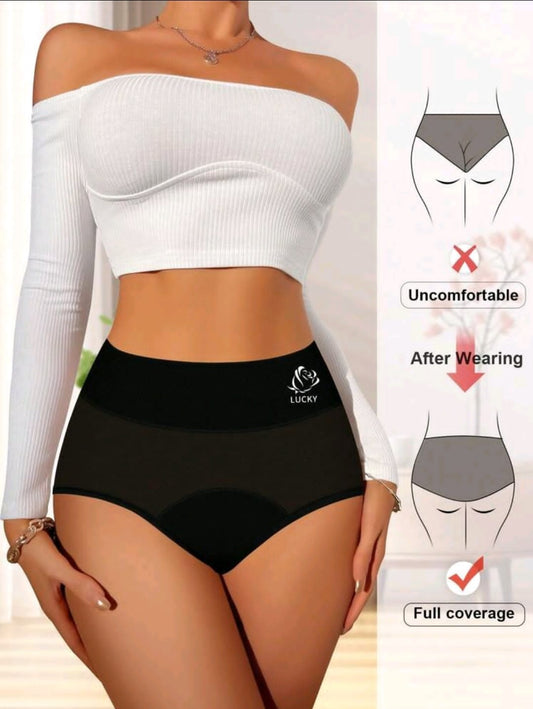MIOTAN 4 pièces/set Culottes pour femmes physiologiques, sous-vêtements de sécurité triangulaires, résistants aux fuites et confortables