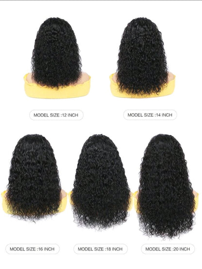 Perruque bandeau à vague d'eau couleur noir naturel, cheveux humains vierges brésiliens non traités, perruque fabriquée à la machine, facile à porter, convient pour 130%, 150%, 180%