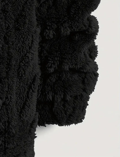 Veste à capuche en polaire de couleur unie pour homme, manteau à fermeture éclair