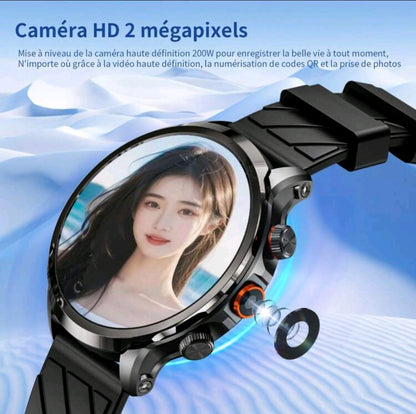 LOKMAT APPLLP 8 PRO 4g Montre connectée 1.85" grand écran rond HD, caméra HD