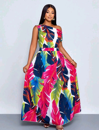 SOLERSUN Modèle féminin grande taille, élégant, décontracté, avec épaules asymétriques