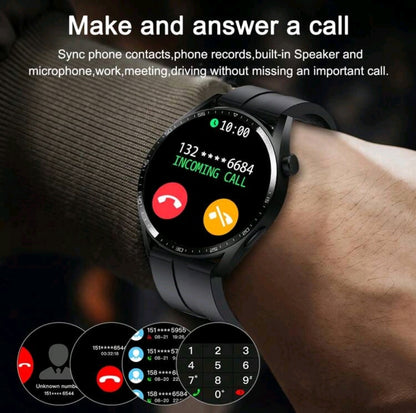 1 pièce Montre connectée intelligente tactile intégrale unisexe avec appel