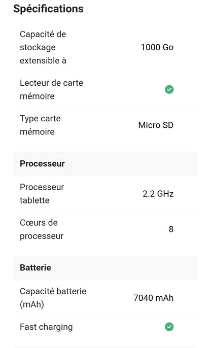 Samsung | Galaxy Tab A9+ 64 Go wifi Argent , garantie 2ans