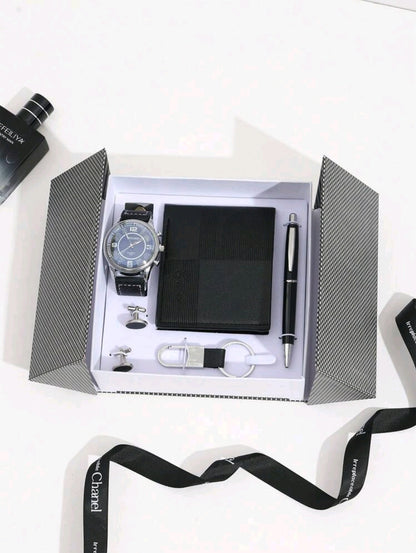 Coffret cadeau , convenant pour le personnel ou l'appréciation des clients, la fête des pères, un portefeuille simple et élégant