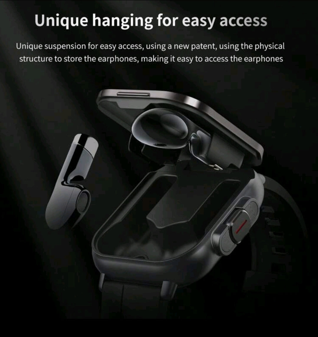 Écouteurs + Montre connectée 2 en 1, sensation améliorée, appel sans fil , double bracelet