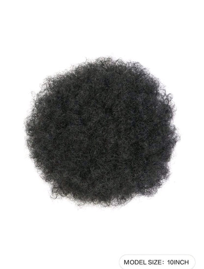 Perruque queue-de-cheval en fibre haute température synthétique de cheveux crépus bouclés afro, courte ondulation avec cordon pour chignon Afro pour femmes