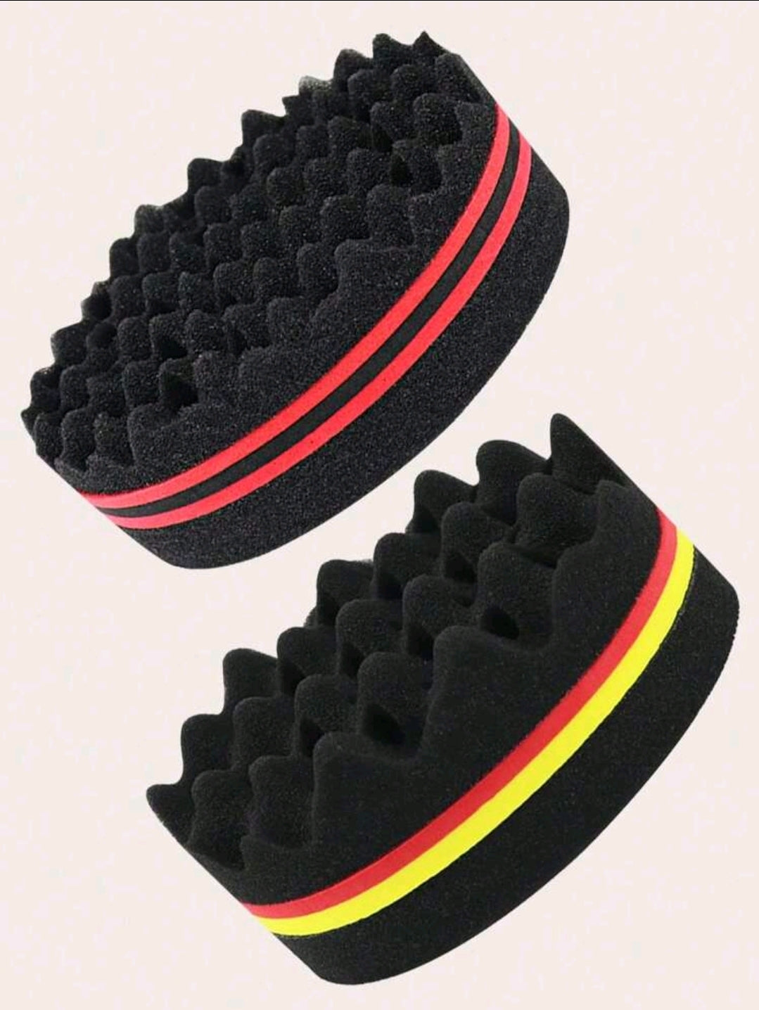 1 pièce Éponge à cheveux avec petits et grands trous, brosse à cheveux en forme de vague, éponge de brosse à cheveux pour twist
