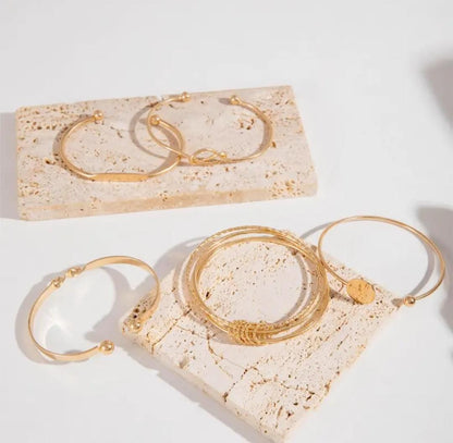 Ensemble de 5 bracelets, bracelet rond minimaliste