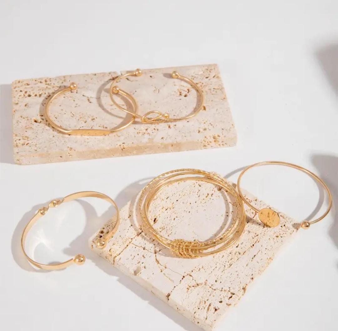 Ensemble de 5 bracelets, bracelet rond minimaliste