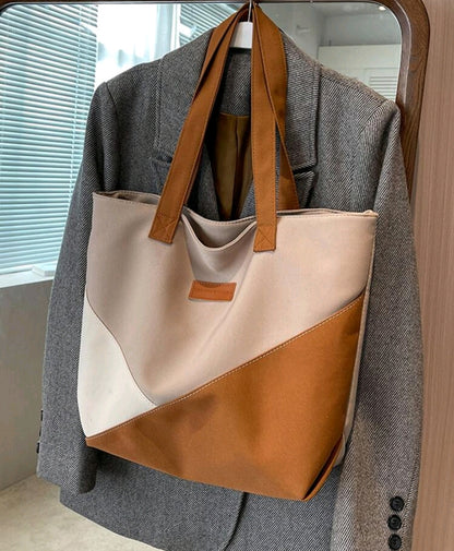 Cabas À Blocs De Couleurs À Applique Lettre