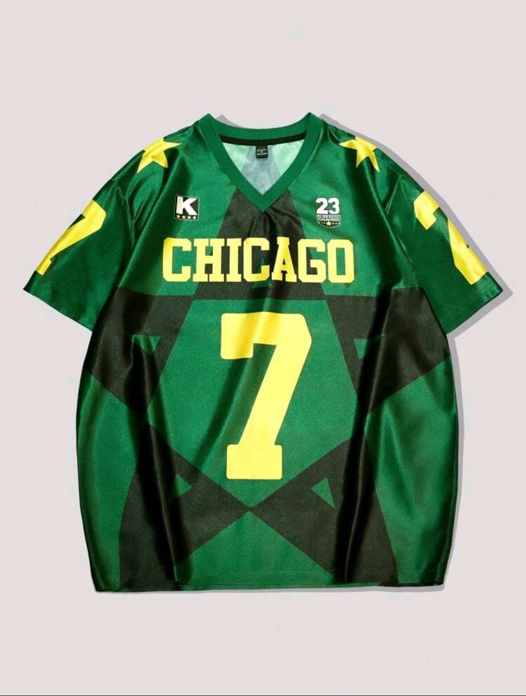 Manfinity EMRG T-shirt décontracté pour homme imprimé bloc de couleurs, étoile et lettre