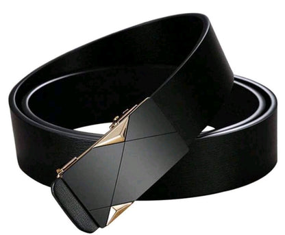 1 pièce Hommes ceinture décontractée à boucle automatique décor géométrique
