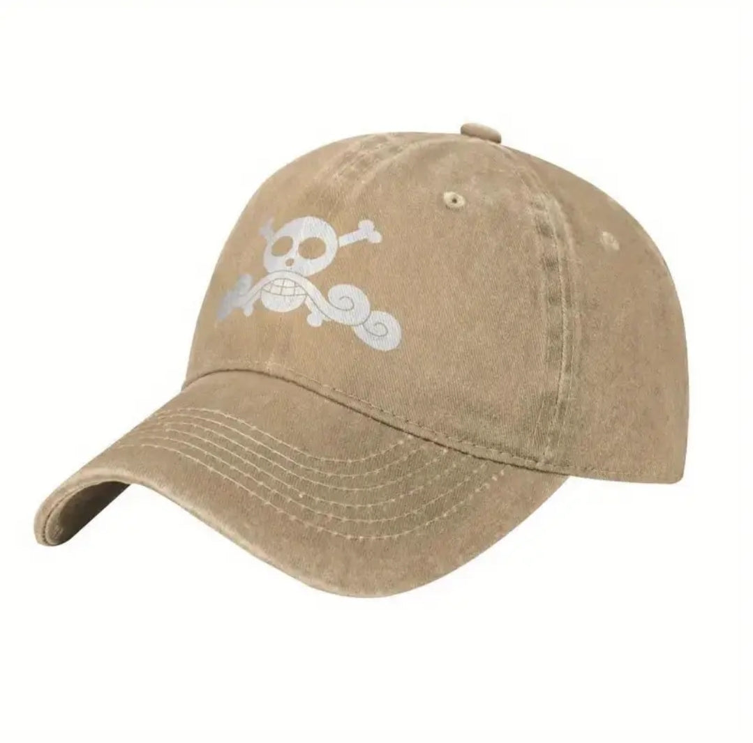 Casquette de baseball délavée et usée pour Ace de One Piece Gol D.Roger