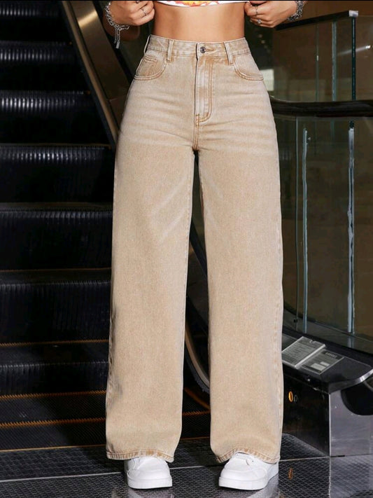 Pantalon En Jean Lavé À L'eau Avec Poches Inclinées