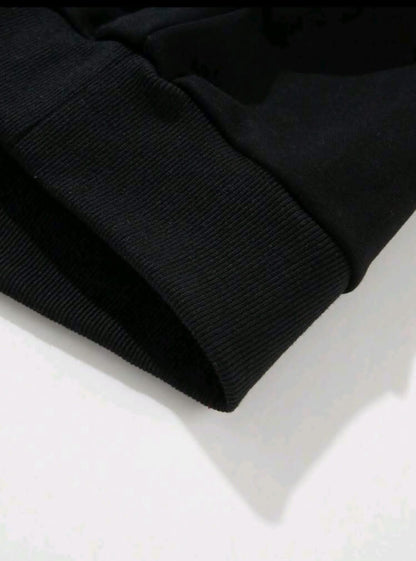 Sweat-shirt à capuche à cordon de serrage avec imprimé lettres en blocs de couleurs pour hommes