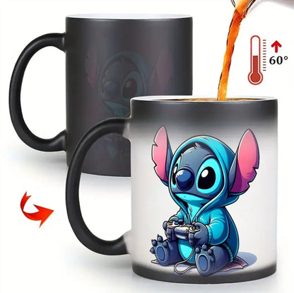 1 tasse de céramique de 11 onces - Design changeant de couleur, tasse de café réactive sensible à la chaleur, tasses